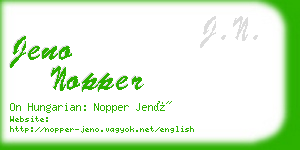 jeno nopper business card